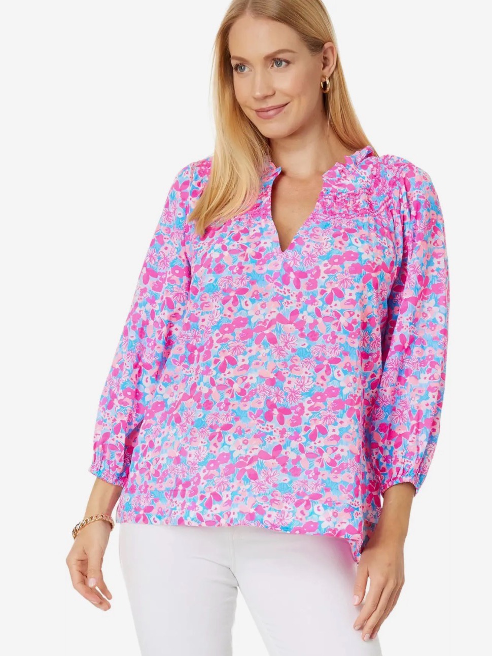 New Lilly Pulitzer Lourdes Top Large Pink Baby Bloomer